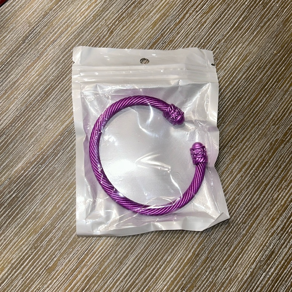 NEW! 1 Metallic Colored Bracelet 7mm